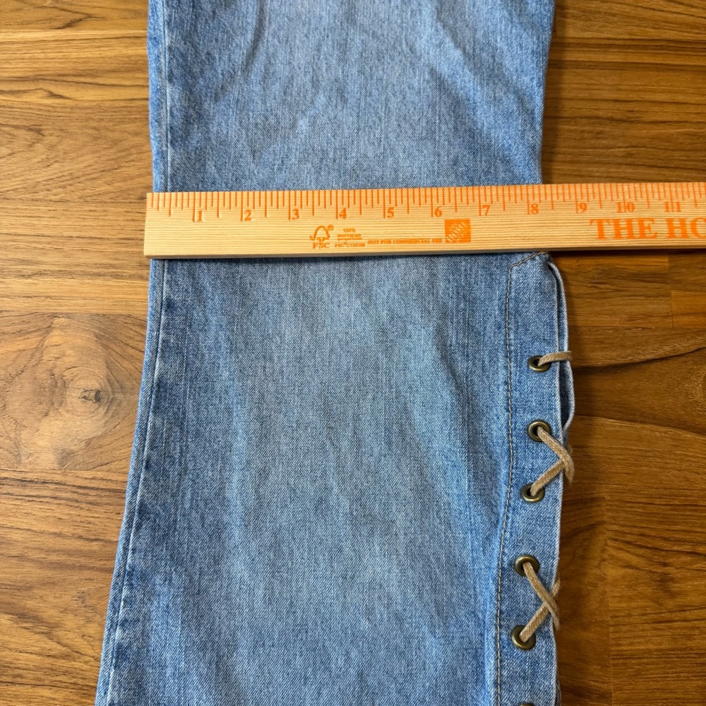 Mudd Jeans Vintage Y2K Jeans Juniors 11 Flare w/ Tie Up Legs 31” Inseam - Picture 10 of 12